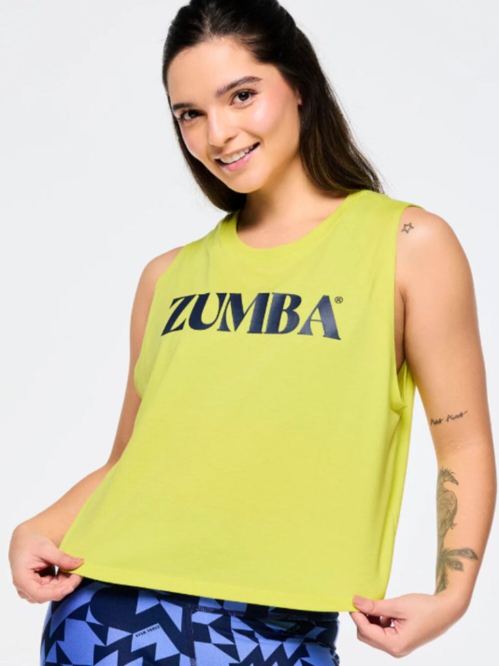 Large Zumba Out Loud Loose Muscle Tank (neon green/yellow)